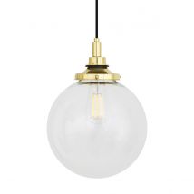 Laguna Bathroom 25cm Globe Pendant Light, Polished Brass, IP44