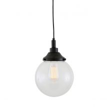 Laguna Bathroom 20cm Globe Pendant, Matt Black, IP44