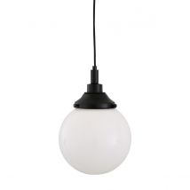 Pelagia Bathroom 20cm Globe Pendant, Matt Black, IP44