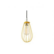 Vox cage Pendant, Chrome, Yellow