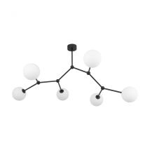 Fairy Globe Multi Arm Semi Flush Ceiling Lamp Black 6xG9