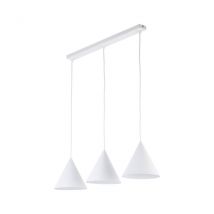 Cono Bar Pendant Ceiling Light White 3xE27