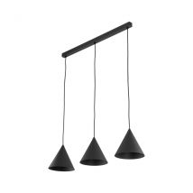Cono Small Bar Pendant Ceiling Light Black 3xE27