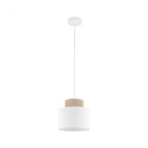 Duo Slim Pendant Ceiling Light White, Brown 1xE27