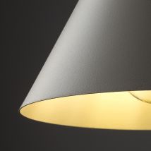 Cono 19cm Dome Pendant Ceiling Light Beige 1xE27