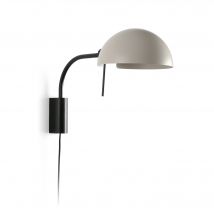 Dominica Dome Wall Lamp Black, Beige 1x E27