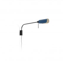 Martinica XL Reading Wall Light Black, Blue 1x E27