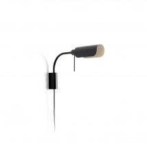 Martinica Small Reading Wall Light Black 1x E27