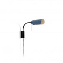 Martinica Small Reading Wall Light Black, Blue 1x E27