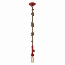 Regia Slim Pendant Ceiling Light Red 1xE27