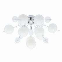 Explosion Semi Flush Ceiling Light White 6xG9