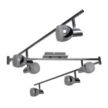 Chromey Ceiling Spotlight Bar Chrome 6xLED 3000K