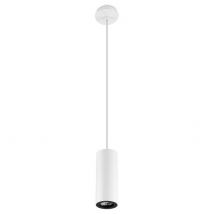 Pipe 1 Light Slim Ceiling Pendant White 6.8cm, GU10