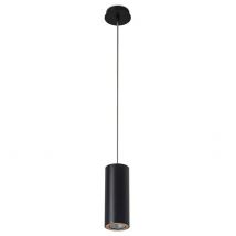 Pipe 1 Light Slim Ceiling Pendant Black, Gold 6.8cm, GU10