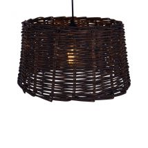 Basket Wire Frame Pendant Ceiling Light Brown 1xE27