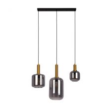 Fumo Bar Pendant Ceiling Light Black 3xE27
