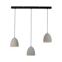 Eton Bar Pendant Ceiling Light Concrete 3xE27