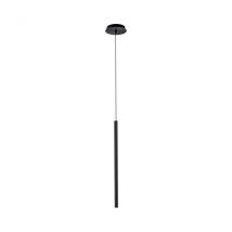 Flute Slim Pendant Ceiling Light Black 1x 4.2W LED 3000K