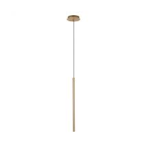 Flute Slim Pendant Ceiling Light Matt Brass 1x 4.2W LED 3000K