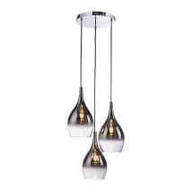 Pilua Cluster Pendant Ceiling Light Chrome 3x E27
