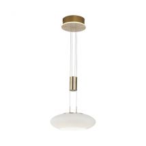 Q-Etienne Dome Pendant Ceiling Light Matt Brass 1x 27.5W LED 2700-5000K, 1x 6.3W LED 2700-5000K Dimmable