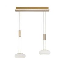 Q-Etienne Bar Pendant Ceiling Light Matt Brass 2x 8W LED 2700-5000K, 1x 5.7W LED 2700-5000K Dimmable