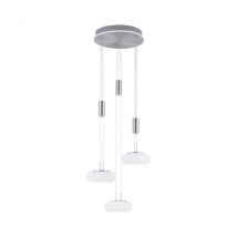 Q-Etienne Cluster Pendant Ceiling Light Steel 3x 8W LED 2700-5000K, 1x 5.7W LED 2700-5000K Dimmable