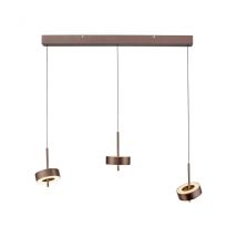 Q-Rotate Bar Pendant Ceiling Light Dark-Metal Brown 3x 9W LED 2700-5000K Dimmable