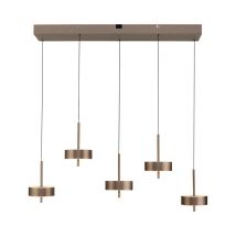 Q-Rotate Cluster Pendant Ceiling Light Dark-Metal Brown 5x 9W LED 2700-5000K Dimmable