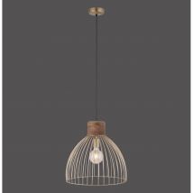 Alami Wire Frame Pendant Ceiling Light Matt Brass 1x E27