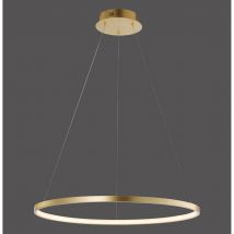 Circle Pendant Ceiling Light Gold 1x 29W LED 3000K