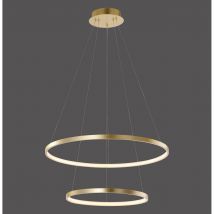 Circle Pendant Ceiling Light Gold 1x 23W LED 3000K, 1x 18W LED 3000K