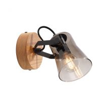 Green Lang Single Spotlight Natural Wood 1xE14