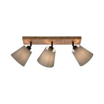 Green Mich Ceiling Spotlight Bar Natural Wood 3xE27