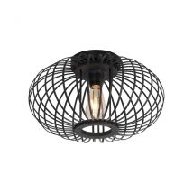 Racoon Semi Flush Ceiling Light Black 1xE27