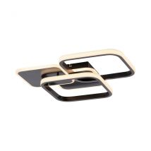 Sevent Integrated Led Semi Flush Ceiling Light Black 1x 36W LED 3000K