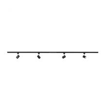 Tarik Ceiling Spotlight Bar Black 4xGU10