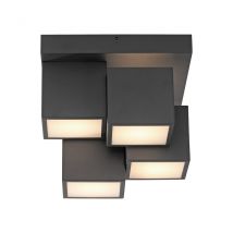 Tetris Semi Flush Ceiling Light Black 1x 17W LED 3000K