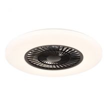 Alva Ceiling Fan Black 1x RGB LED Dimmable 3000-6500K Remote Control Timer