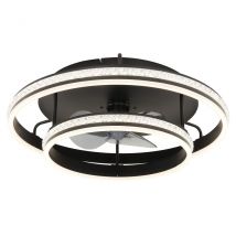 Kendall 3 Blade Ceiling Fan Matt Black 2x LED Dimmable 2700-6500K Remote Control Timer
