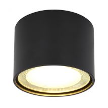 Serena Surface Mounted Downlight Matt Black Clear Glass Shade LED 3000K