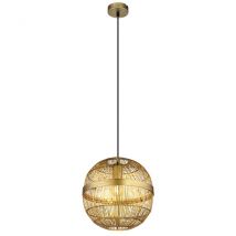 Hermi II 30cm Spherical Pendant Ceiling Light Antique Brass 1x E27