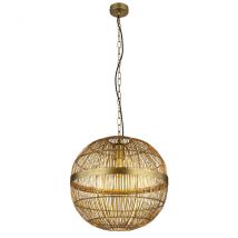 Hermi II 40cm Spherical Pendant Ceiling Light Antique Brass 1x E27