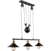 Lenius Bar Pendant Ceiling Light Copper Colored 3x E27