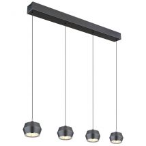 Marthy Bar Pendant Ceiling Light Grey Matt 4x LED 3000K