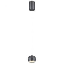 Marthy Slim Pendant Ceiling Light Grey Matt LED 3000K