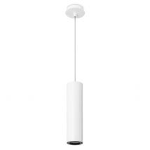 Pipe 1 Light Slim Ceiling Pendant White, Black 6.8cm, GU10