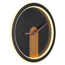 Sussy 31cm Integrated LED Wall Lamp Matt Black LED 3000K Clock