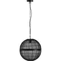 Hermi II 40cm Spherical Pendant Ceiling Light Matt Black 1x E27