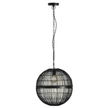 Hermi II 50cm Spherical Pendant Ceiling Light Matt Black 1x E27